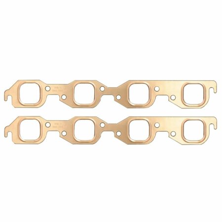 GREEN ARROW EQUIPMENT 1.75 x 1.75 in. Big Block Chevy Copper Embossed Exhaust Gaskets GR3616020